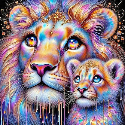 Lion - Full Round Drill Diamond Painting 40*40CM