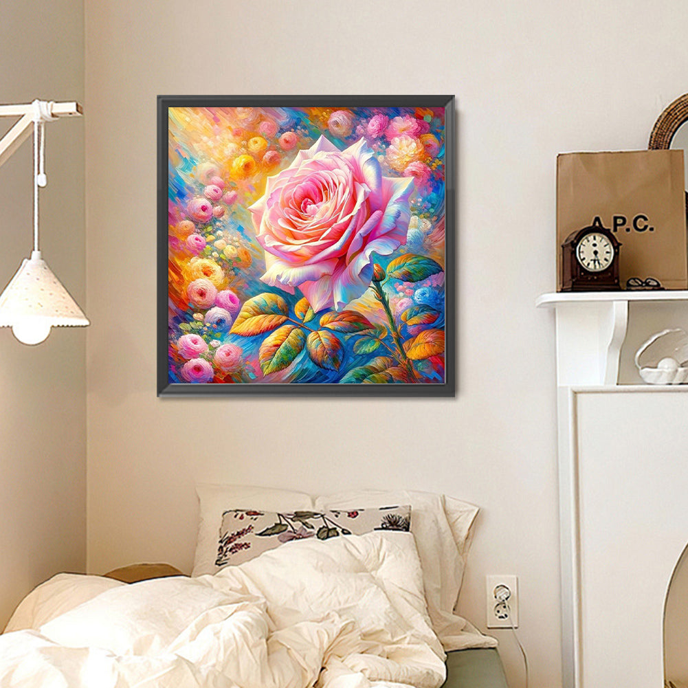 Colored Flowers - Full Round Drill Diamond Painting 30*30CM