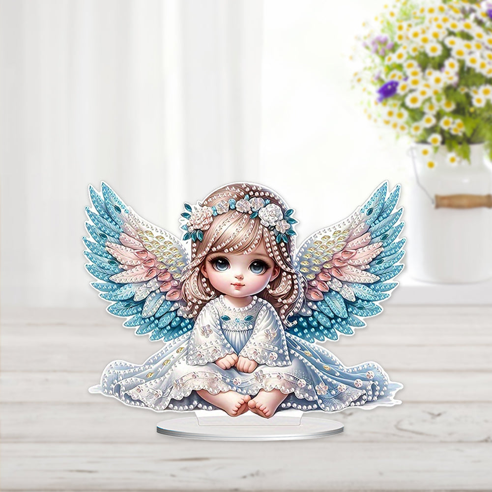 Angel Girl Diamond Painting Tabletop Ornaments Kit 5D DIY Diamond Art Decors