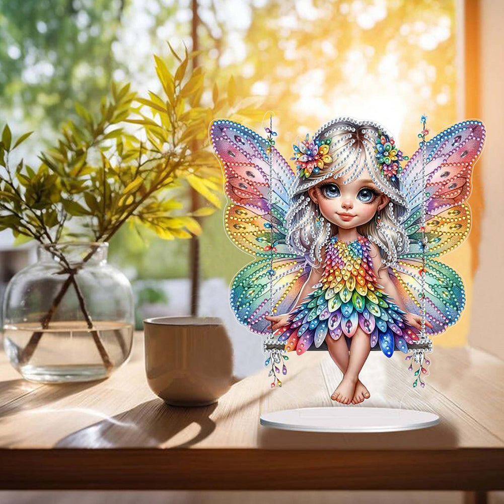 Angel Girl Diamond Painting Tabletop Ornaments Kit 5D DIY Diamond Art Decors