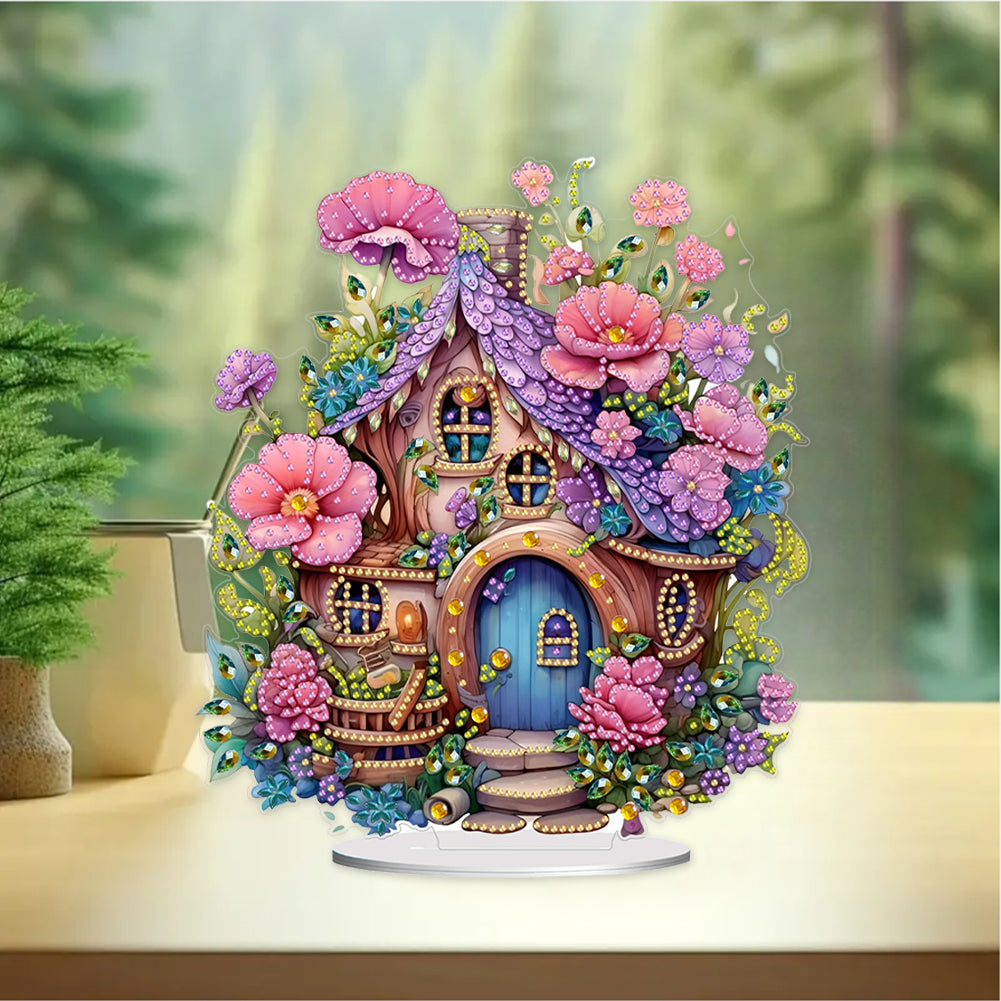 Elf House Tabletop Diamond Art Kits Diamond Painting Desktop Ornaments