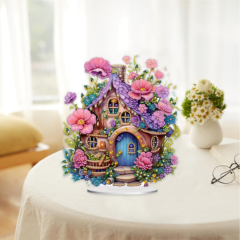 Elf House Tabletop Diamond Art Kits Diamond Painting Desktop Ornaments