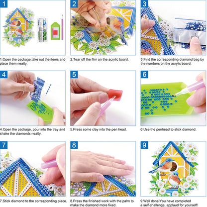 Elf House Tabletop Diamond Art Kits Diamond Painting Desktop Ornaments