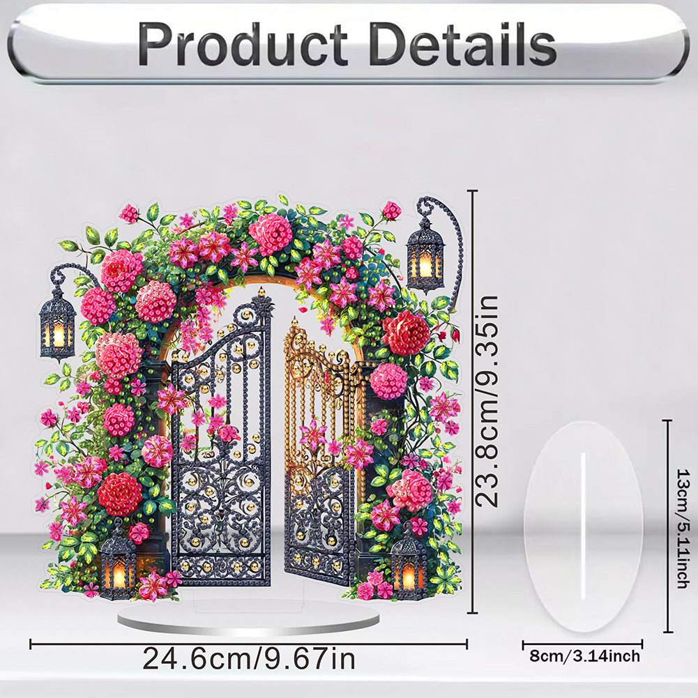 Acrylic Special Shaped Rose Gate DIY Table Top Diamond Painting Ornament Kits