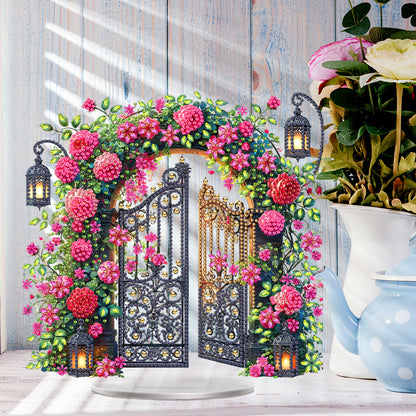 Acrylic Special Shaped Rose Gate DIY Table Top Diamond Painting Ornament Kits