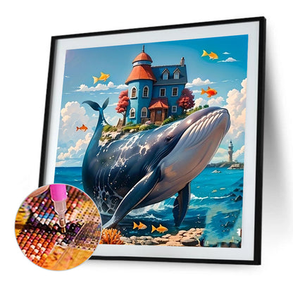 House On A Whale - Full AB Round Drill Diamond Painting 40*40CM