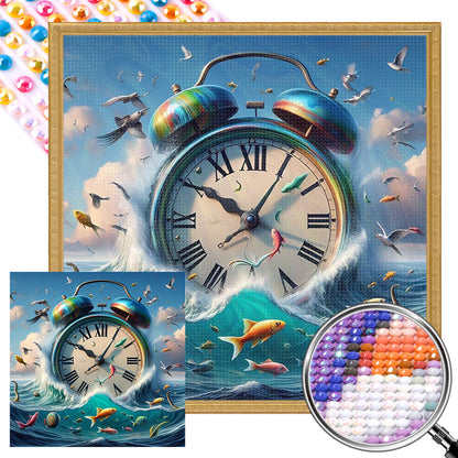 Alarm Clock In Water - Full AB Round Drill Diamond Painting 40*40CM