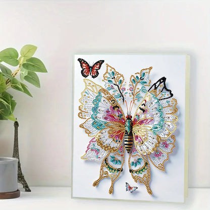 Diamond Embroidery Notebook 60 Pages for Home Office Art Drawing (Butterfly 1)