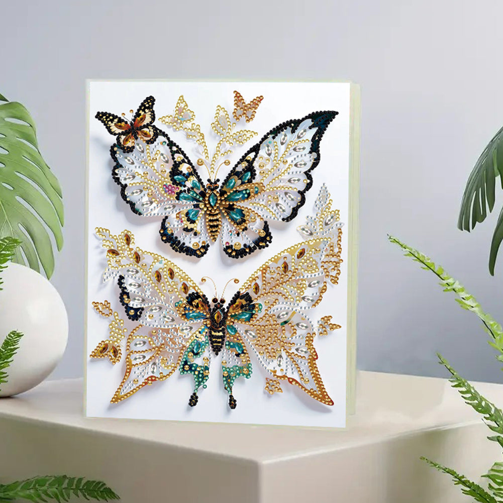 Diamond Embroidery Notebook 60 Pages for Home Office Art Drawing (Butterfly 2)