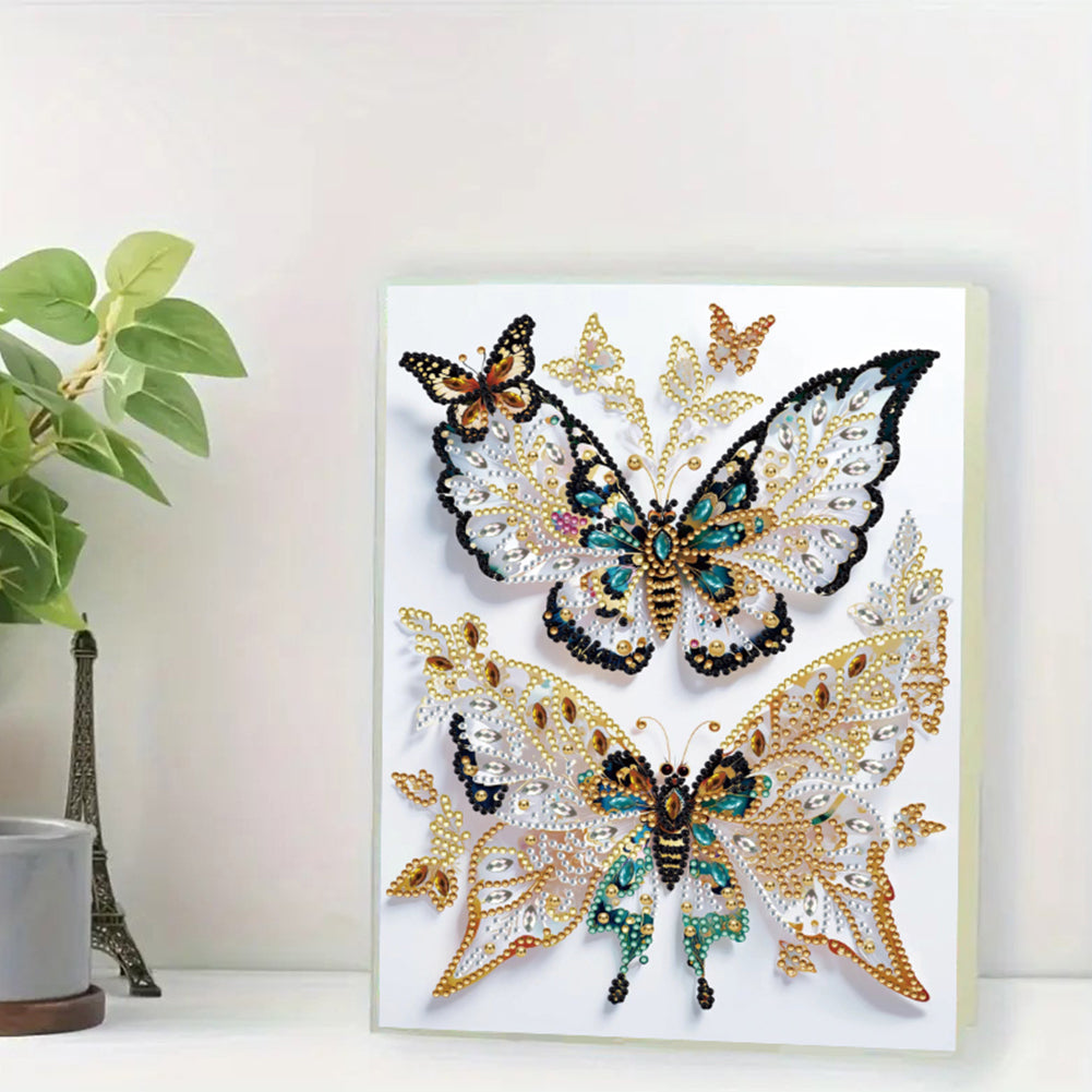 Diamond Embroidery Notebook 60 Pages for Home Office Art Drawing (Butterfly 2)