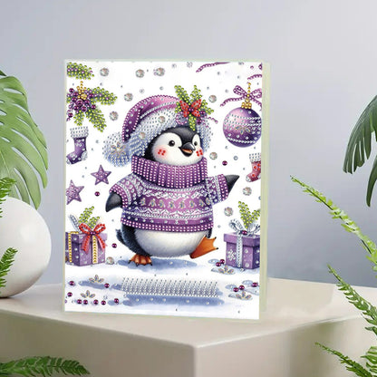 Diamond Embroidery Notebook 60 Pages for Home Office Art Drawing (Penguin 2)