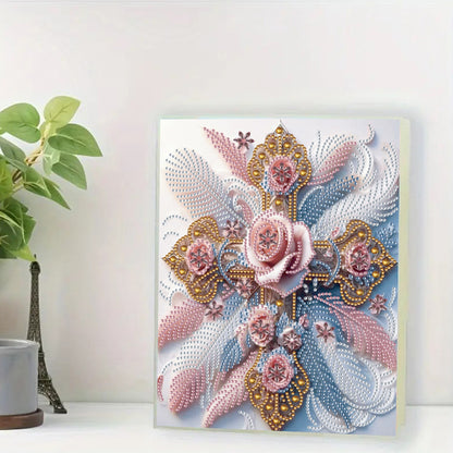 Diamond Embroidery Notebook 60 Pages for Home Office Art Drawing (Cross)