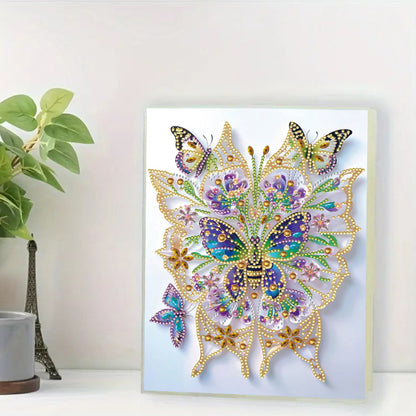 Diamond Embroidery Notebook 60 Pages for Home Office Art Drawing (Butterfly 3)