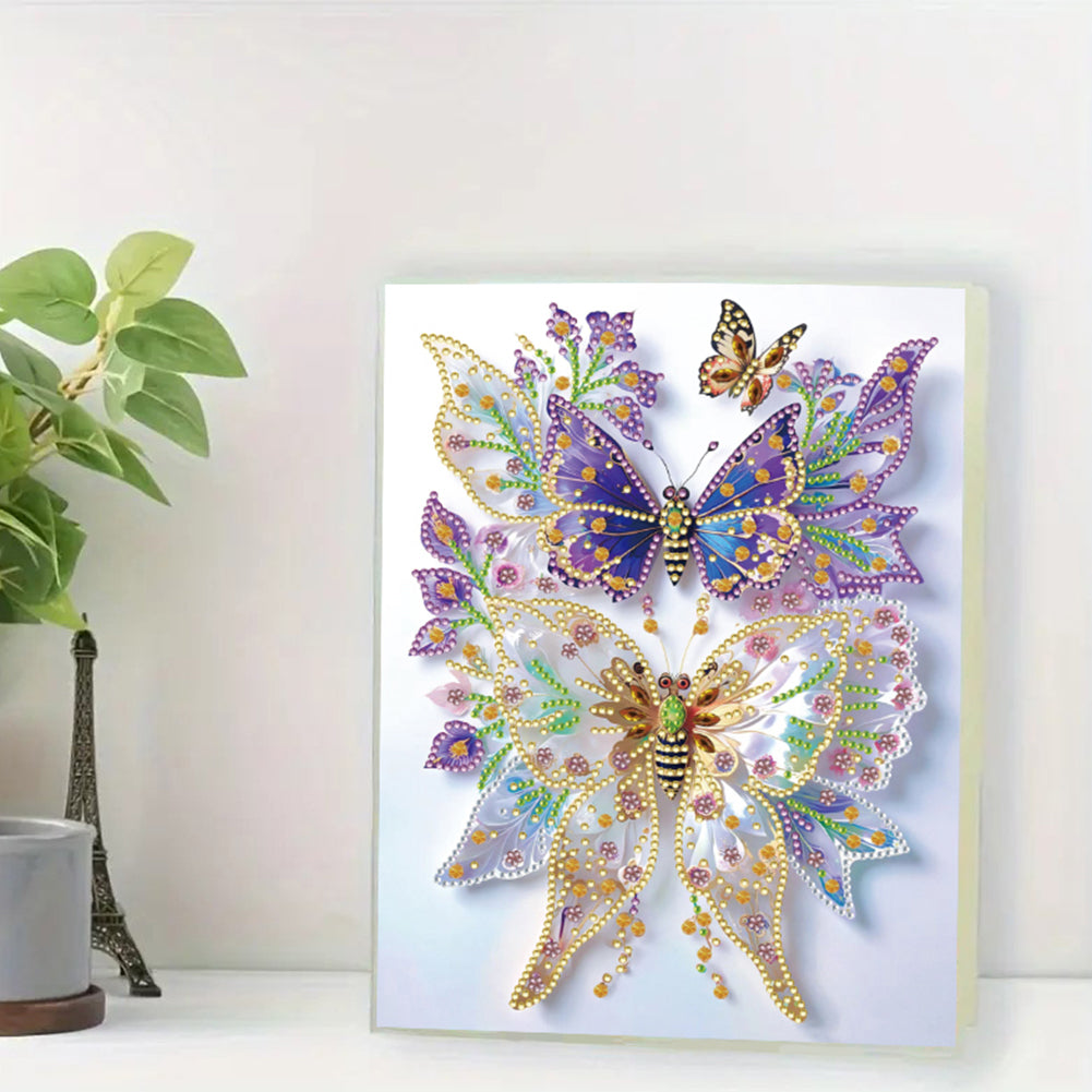 Diamond Embroidery Notebook 60 Pages for Home Office Art Drawing (Butterfly 4)