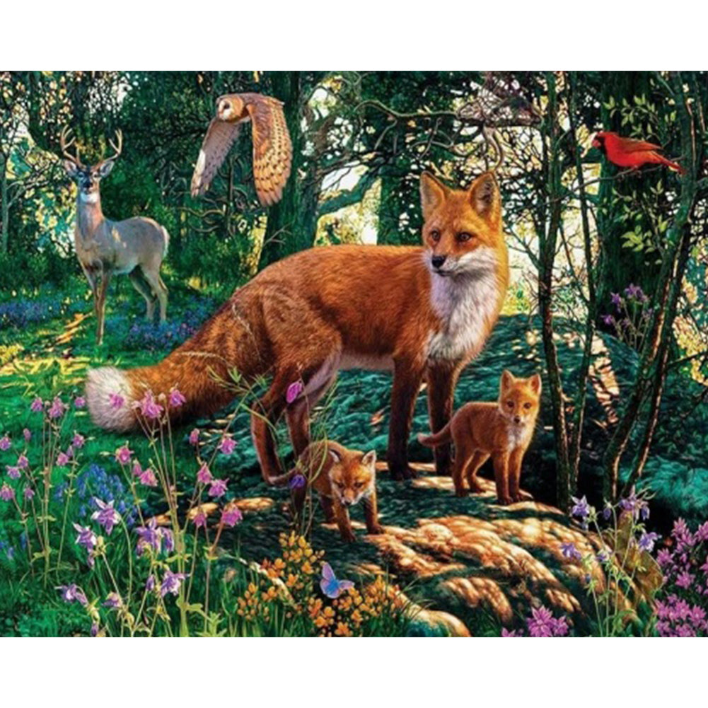 Fox - Full Square Drill Diamond Painting 50*40CM