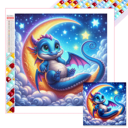 Moonlight Dragon - Full Square Drill Diamond Painting 30*30CM