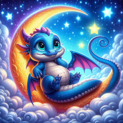 Moonlight Dragon - Full Square Drill Diamond Painting 30*30CM