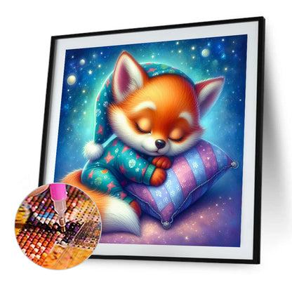 Sleeping Little Fox - Full Square Drill Diamond Painting 30*30CM
