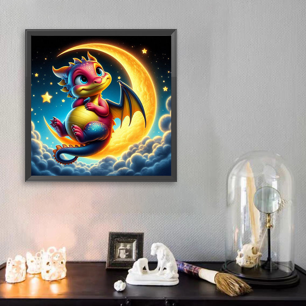 Moonlight Dragon - Full Square Drill Diamond Painting 30*30CM