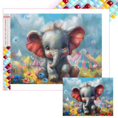 Elephant - Full Square Drill Diamond Painting 40*30CM