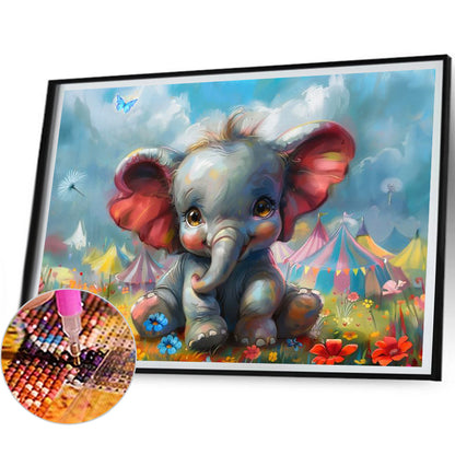 Elephant - Full Square Drill Diamond Painting 40*30CM