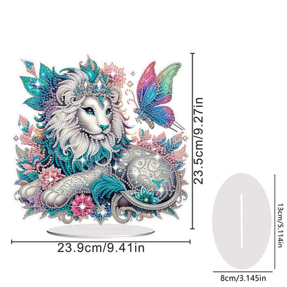 Lion Desktop Diamond Painting Art Kits DIY Rhinestones Tabletop Ornaments