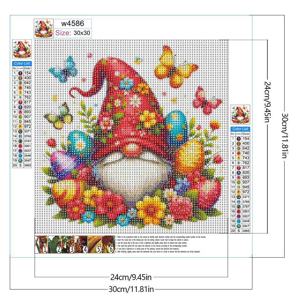 Easter Gnome - Full Round Drill Diamond Painting 30*30CM