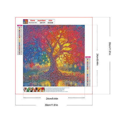 Colorful Tree Of Life - Full Round Drill Diamond Painting 30*30CM