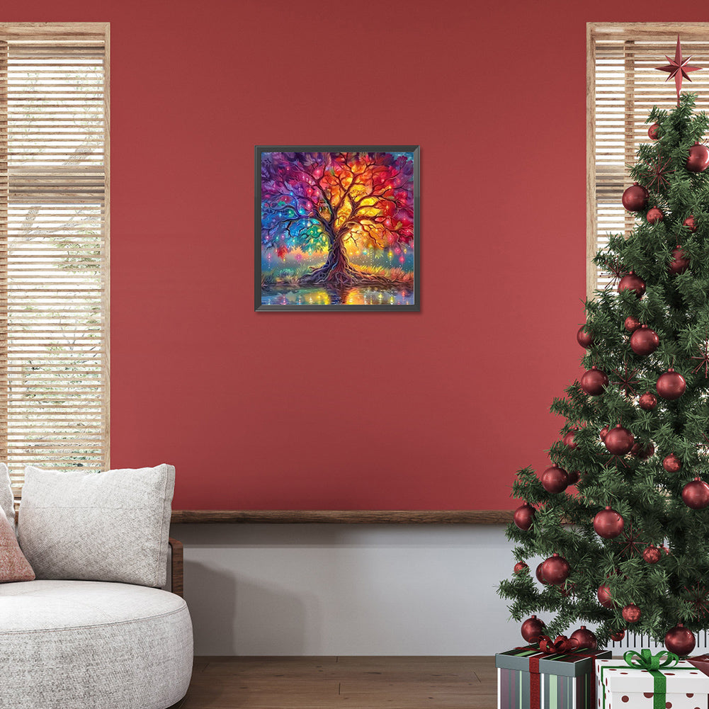 Colorful Tree Of Life - Full Round Drill Diamond Painting 30*30CM