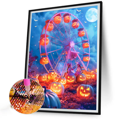 Jack-O'-Lantern Ferris Wheel - Full AB Round Drill Diamond Painting 40*50CM