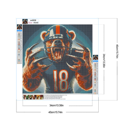 Chicago Bears - Full Round Drill Diamond Painting 40*40CM