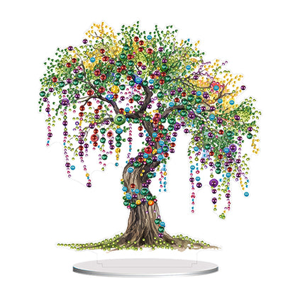 Acrylic Special Shaped Tree of Life DIY Diamond Art Tabletop Decor for Beginner