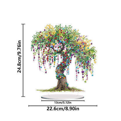 Acrylic Special Shaped Tree of Life DIY Diamond Art Tabletop Decor for Beginner