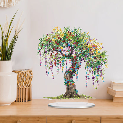 Acrylic Special Shaped Tree of Life DIY Diamond Art Tabletop Decor for Beginner