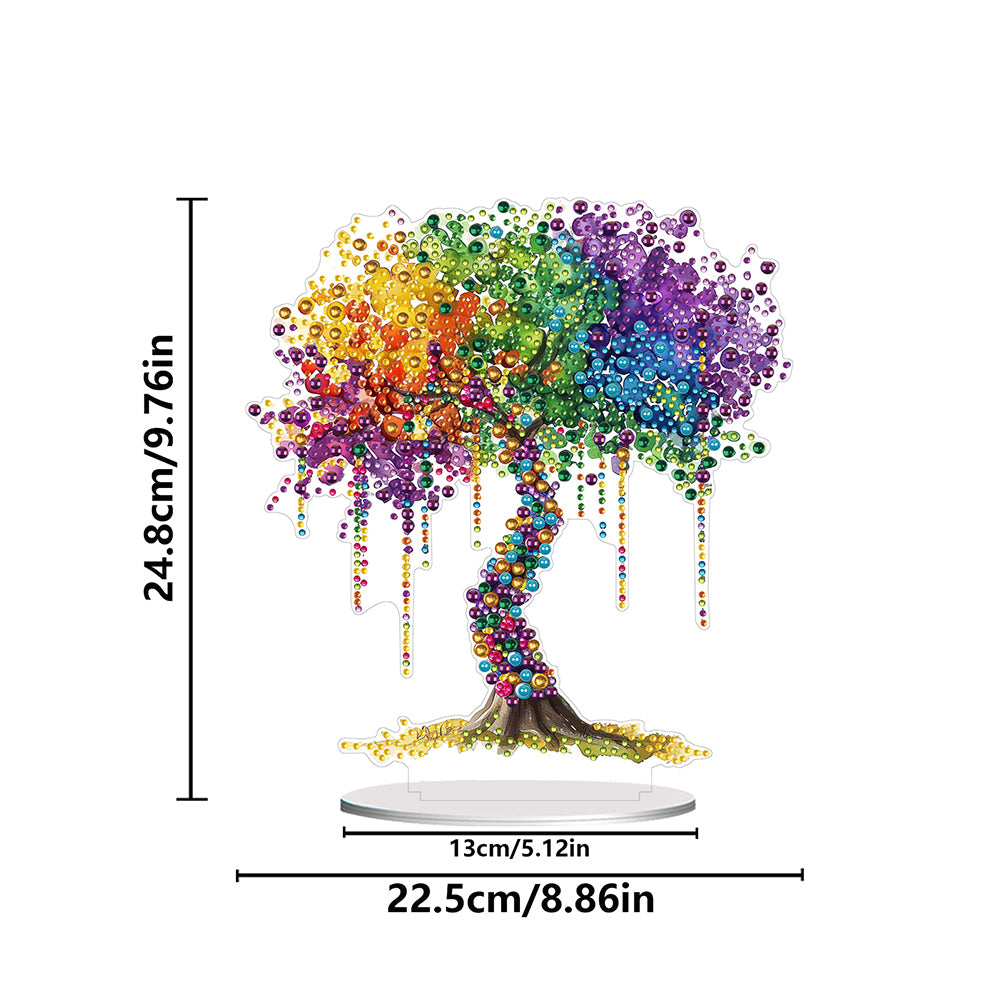 Acrylic Special Shaped Tree of Life DIY Diamond Art Tabletop Decor for Beginner