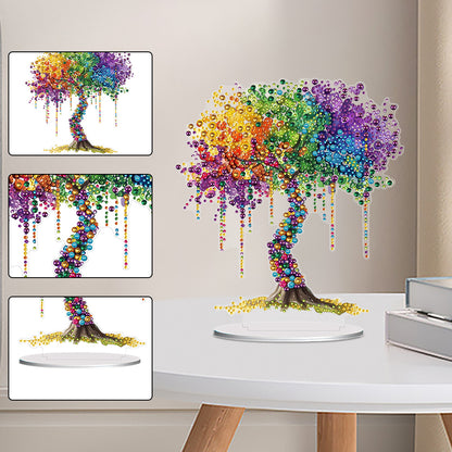 Acrylic Special Shaped Tree of Life DIY Diamond Art Tabletop Decor for Beginner