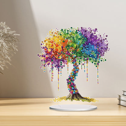 Acrylic Special Shaped Tree of Life DIY Diamond Art Tabletop Decor for Beginner