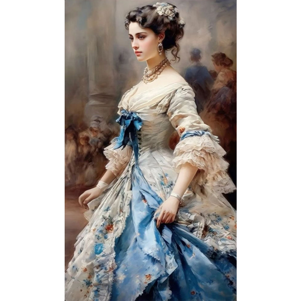 Prom Dress Girl - Full AB Round Drill Diamond Painting 40*70CM