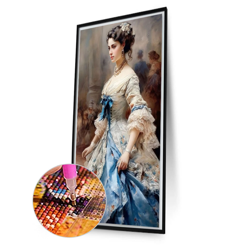 Prom Dress Girl - Full AB Round Drill Diamond Painting 40*70CM