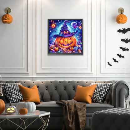 Halloween Pumpkins And Candies - Full AB Round Drill Diamond Painting 40*40CM