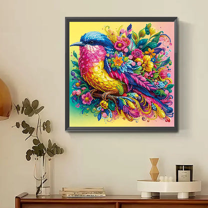 Colorful Birds And Flowers - Partial Special-Shaped Drill Diamond Painting 30*30CM