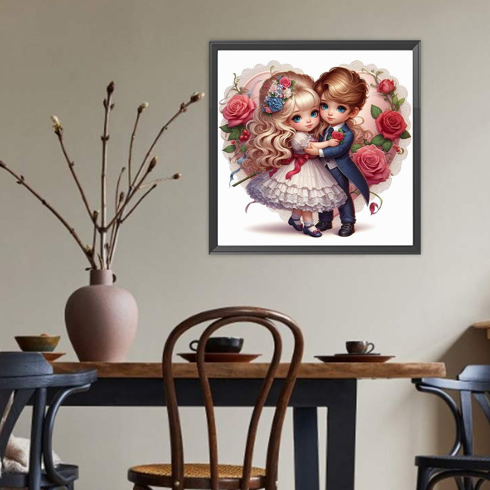 Valentine'S Day Couple - Full Round Drill Diamond Painting 40*40CM