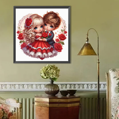 Valentine'S Day Couple - Full Round Drill Diamond Painting 40*40CM