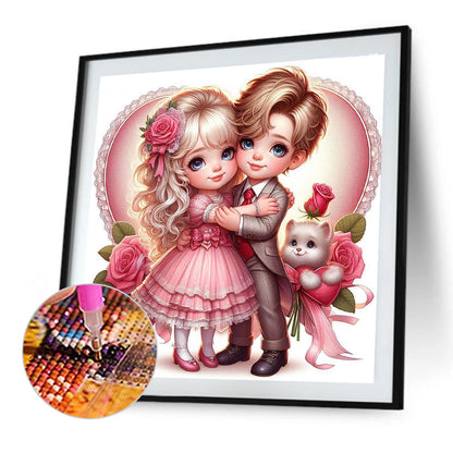Valentine'S Day Couple - Full Round Drill Diamond Painting 40*40CM