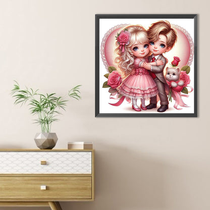 Valentine'S Day Couple - Full Round Drill Diamond Painting 40*40CM