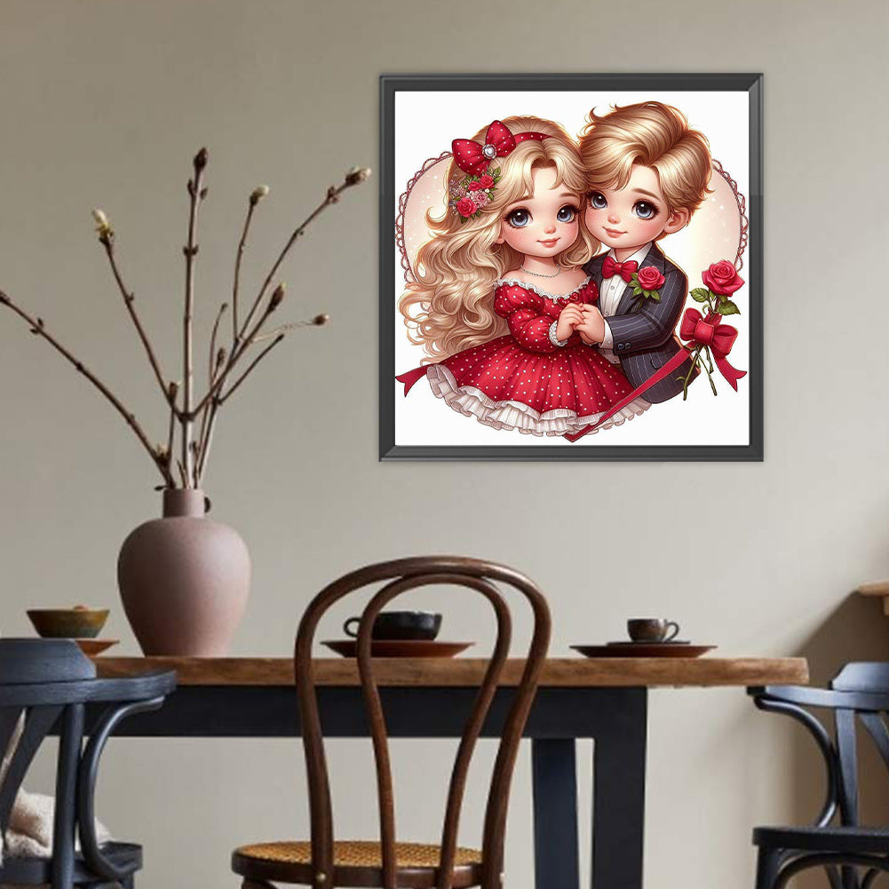 Valentine'S Day Couple - Full Round Drill Diamond Painting 40*40CM