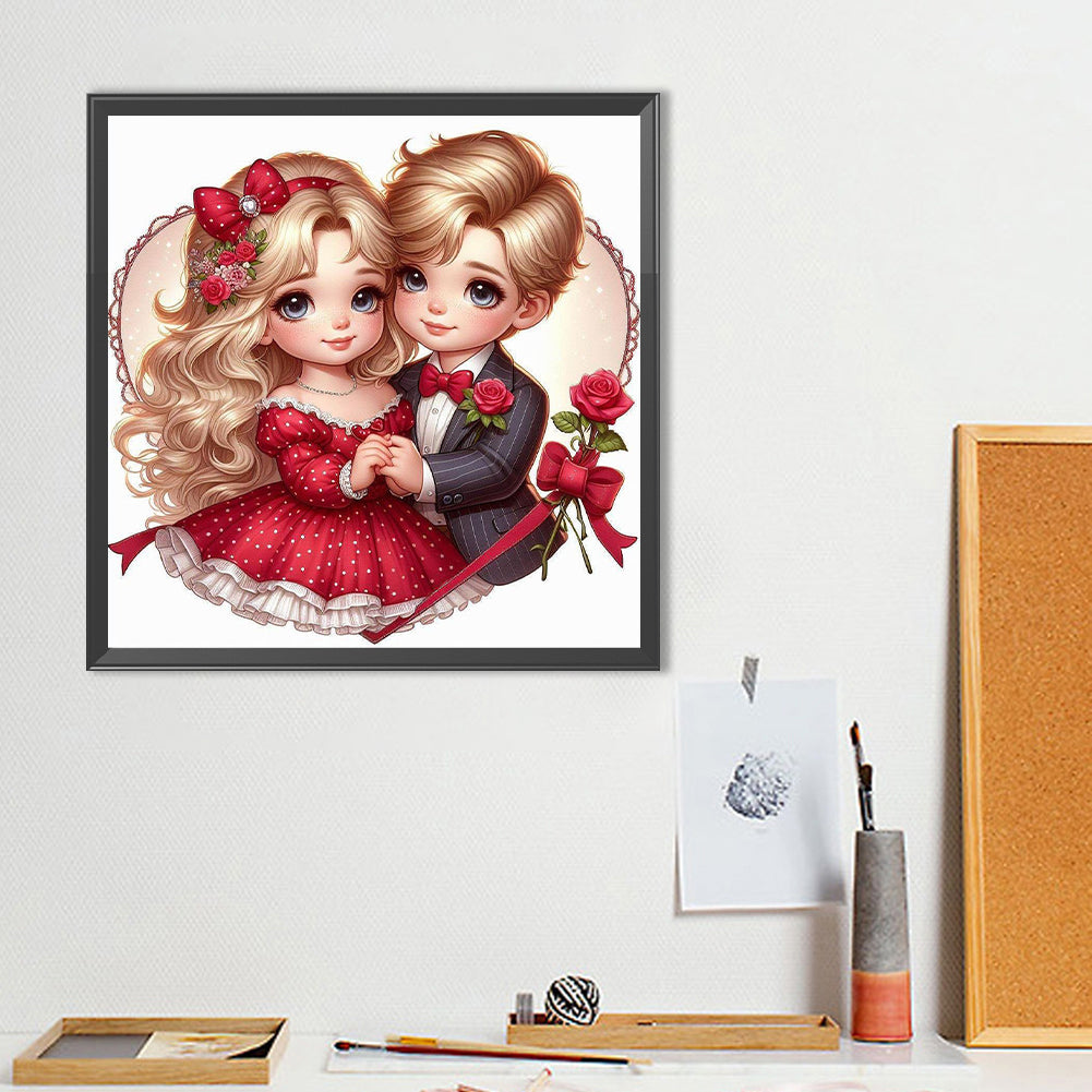 Valentine'S Day Couple - Full Round Drill Diamond Painting 40*40CM