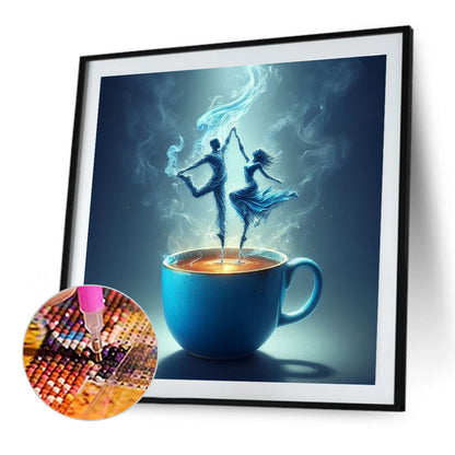 Dancer On Coffee - Full Round Drill Diamond Painting 40*40CM