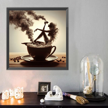 Dancer On Coffee - Full Round Drill Diamond Painting 40*40CM