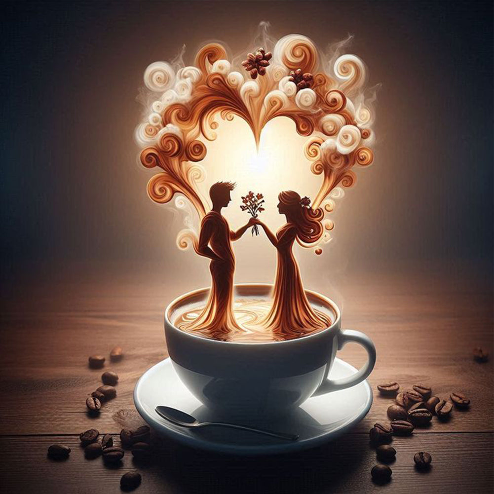 Dancer On Coffee - Full Round Drill Diamond Painting 40*40CM